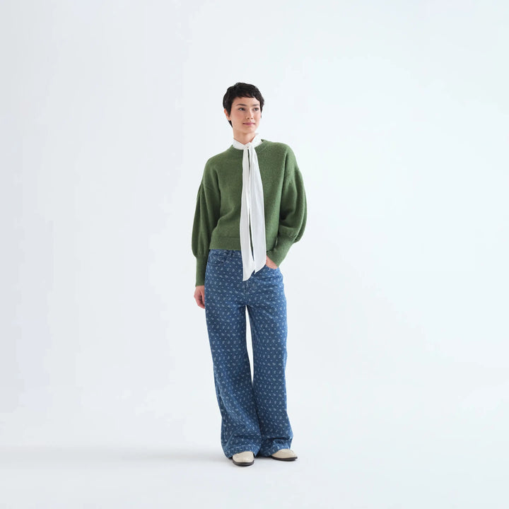 MAGLIONE - Compañía Fantástica, Maglia morbida a righe bianche e verdi