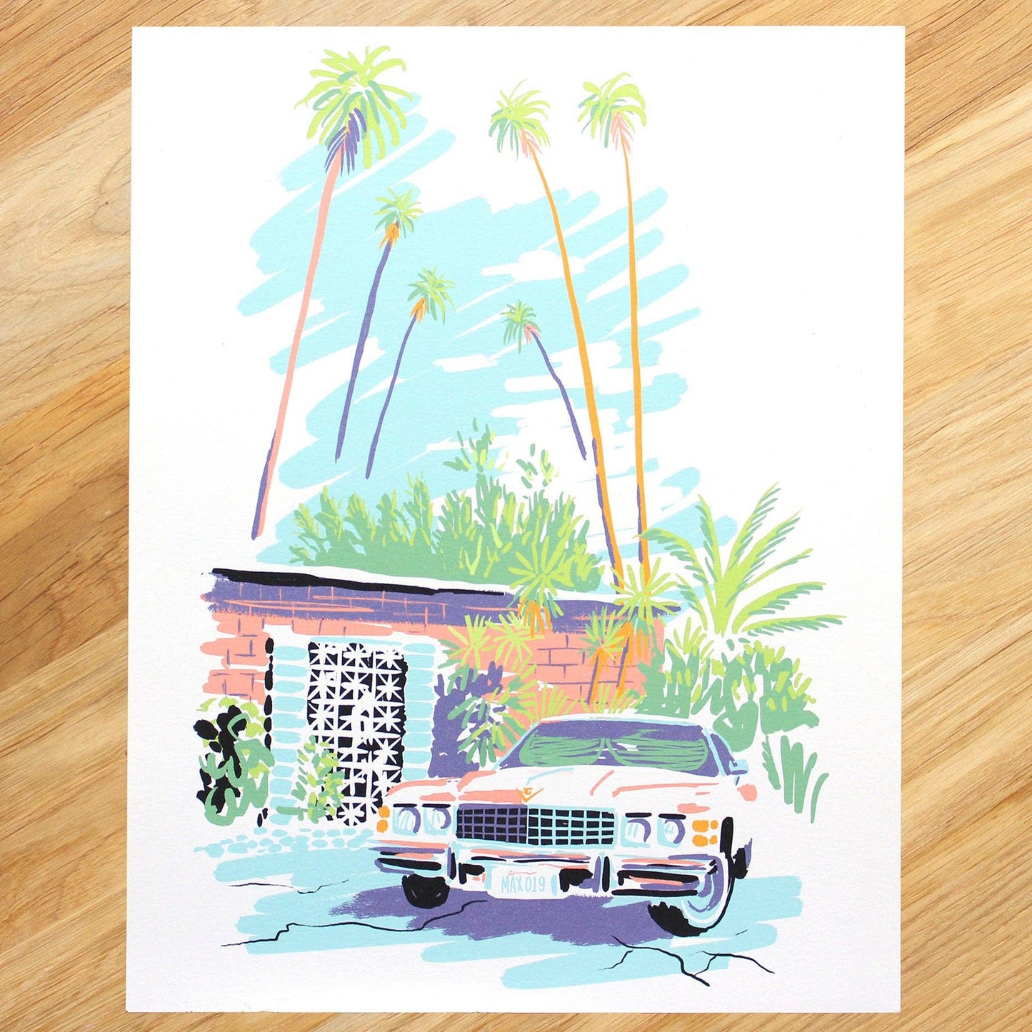 LÁMINA - I never draw, LOS ANGELES VINTAGE CARS