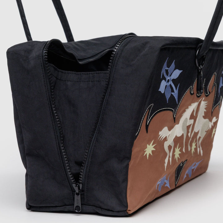BOLSO - Baggu, Medium Nylon Bowler Bag Western Appliqué
