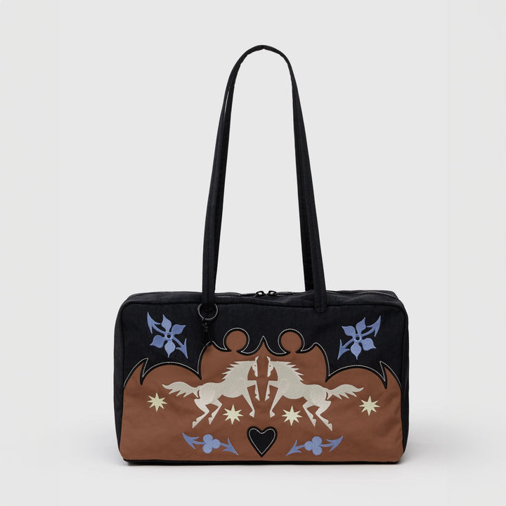 BOLSO - Baggu, Medium Nylon Bowler Bag Western Appliqué