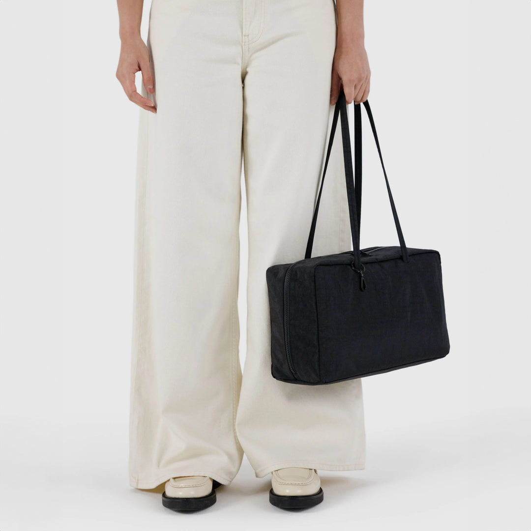 BOLSO - Baggu, Medium Nylon Bowler Bag Black