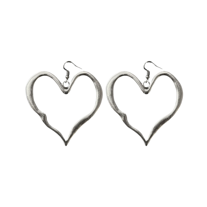 PENDIENTES - Susmie´s, Melted Heart Earrings Silver