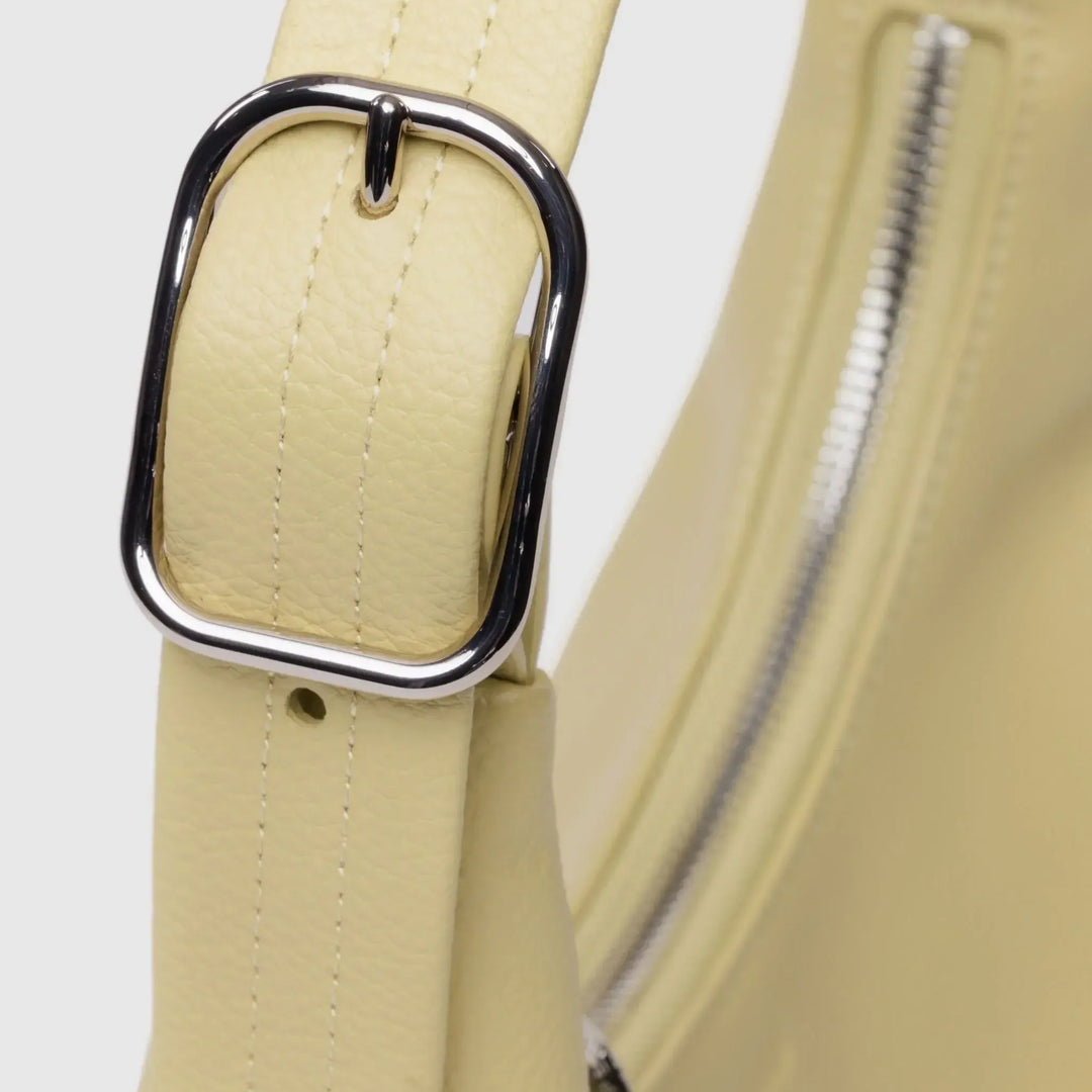 BOLSO - Baggu, Mini Recycled Leather Shoulder Bag Straw