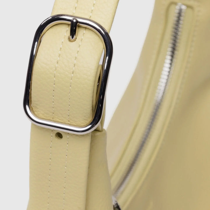 BOLSO - Baggu, Mini Recycled Leather Shoulder Bag Straw