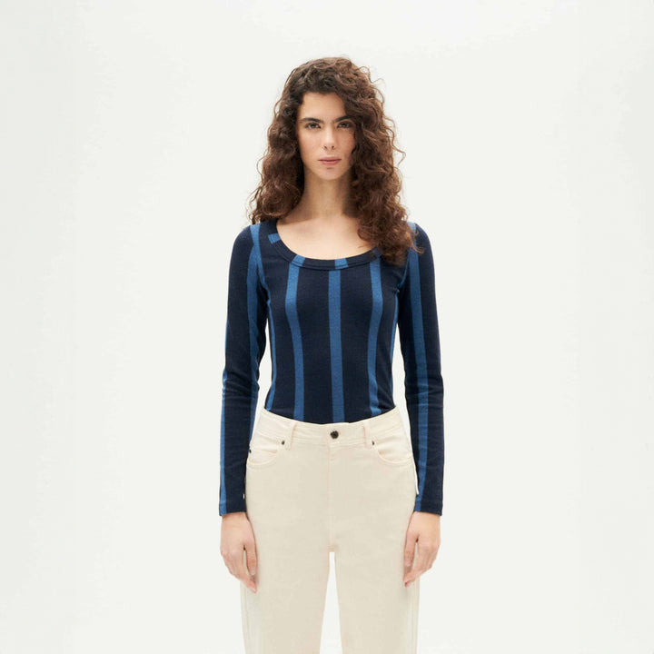 TOP - Thinking Mu, Casilda Navy Rayas