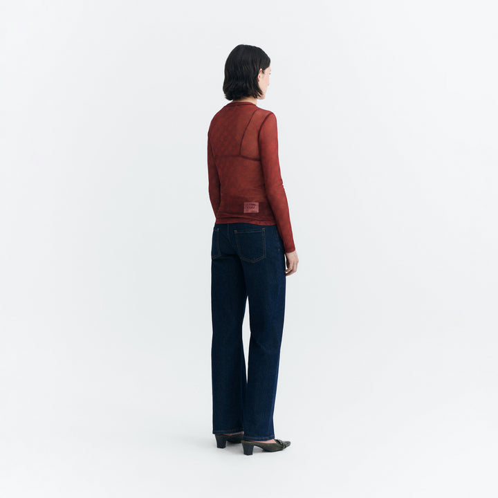 TOP - Thinking Mu, Noir Print Red Tere