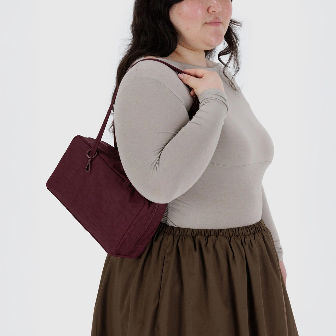 BOLSO - Baggu, Mahogany Nylon Bowler Bag