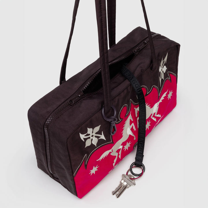 BOLSO - Baggu, Nylon Bowler Bag Western Appliqué