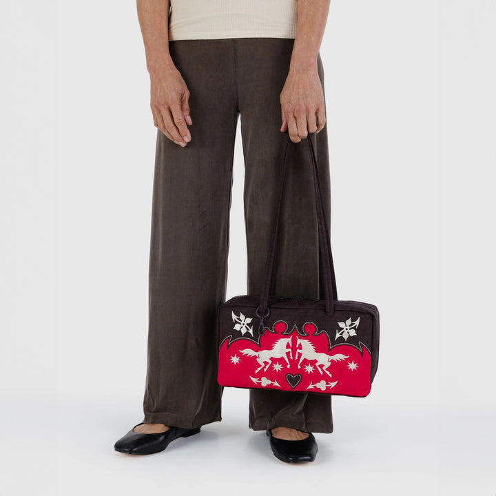 BOLSO - Baggu, Nylon Bowler Bag Western Appliqué