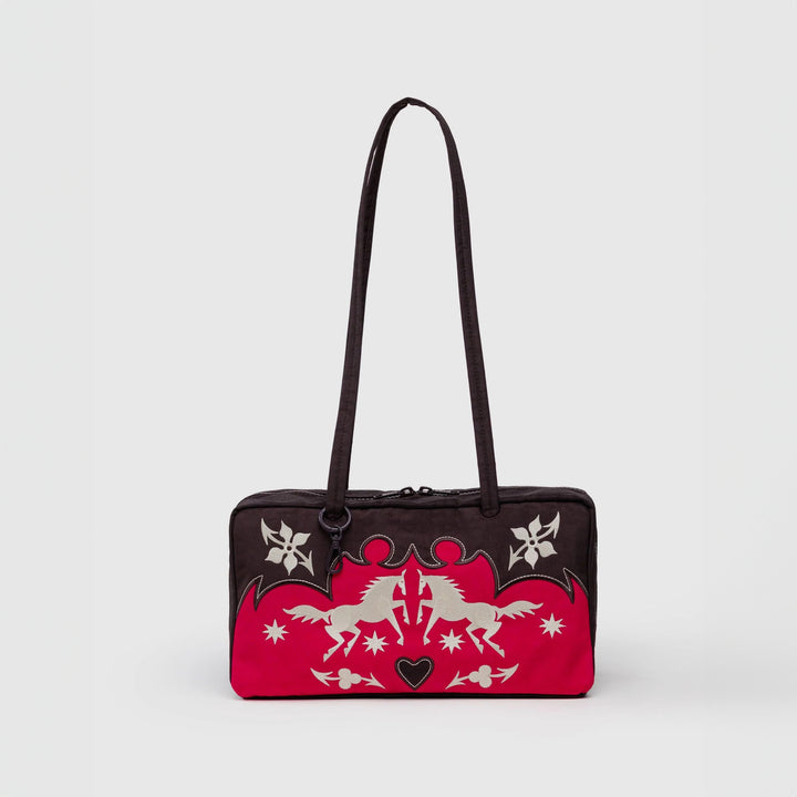 BOLSO - Baggu, Nylon Bowler Bag Western Appliqué