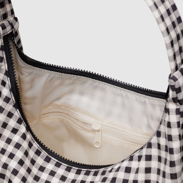 BOLSO - Baggu, Nylon Shoulder Bag Black & White Gingham