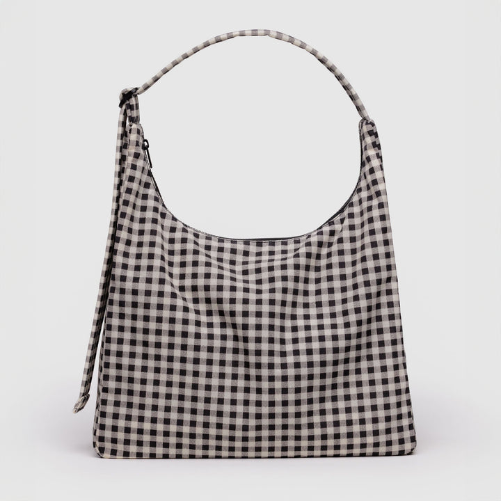 BOLSO - Baggu, Nylon Shoulder Bag Black & White Gingham