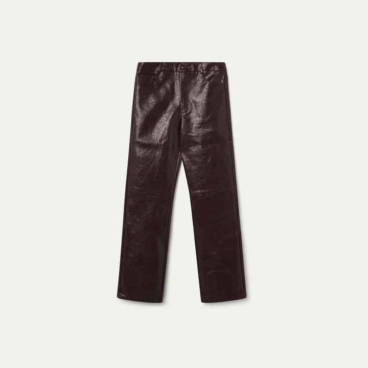 PANTALÓN - Wild Pony, Cuero sintético burdeos