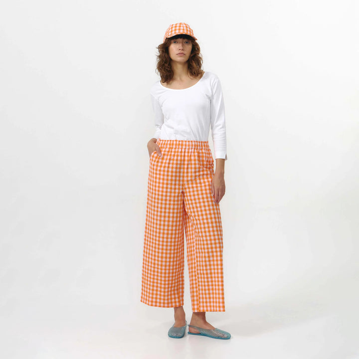PANTALÓN - Suite13Lab, Santa Check Orange