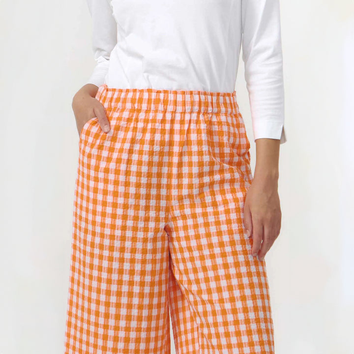 PANTALÓN - Suite13Lab, Santa Check Orange