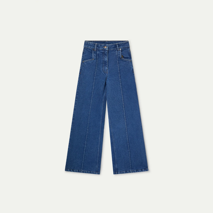 PANTALÓN - Wild Pony, Vaquero wide leg azul
