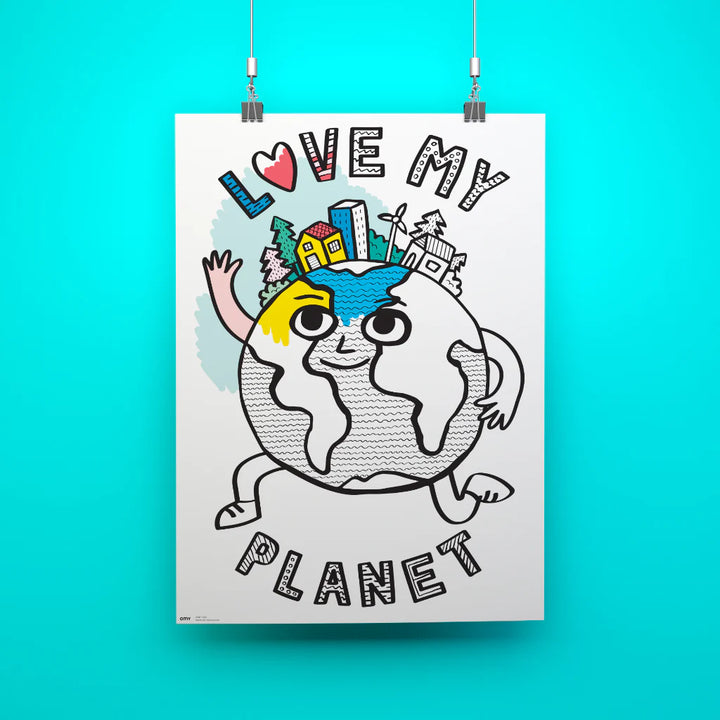 POSTER - Omy, Love my planet + lápiz para plantar