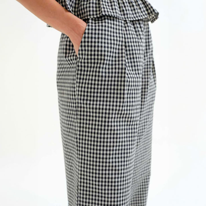 PANTALÓN - Compañía Fantástica, Cuadros vichy negro