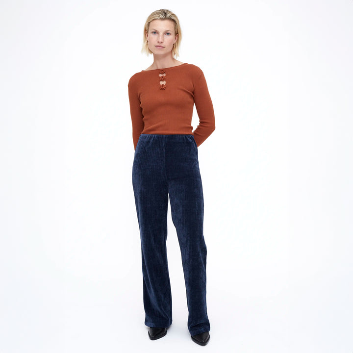 PANTALÓN - Wild Pony,  Pana de terciopelo Navy Blue