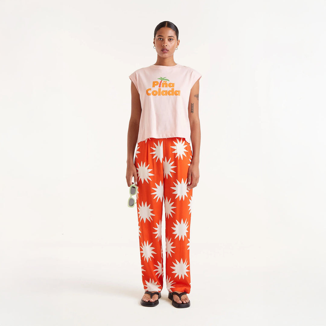 PANTALÓN - Compañía Fantástica, Largo estampado Big Sun