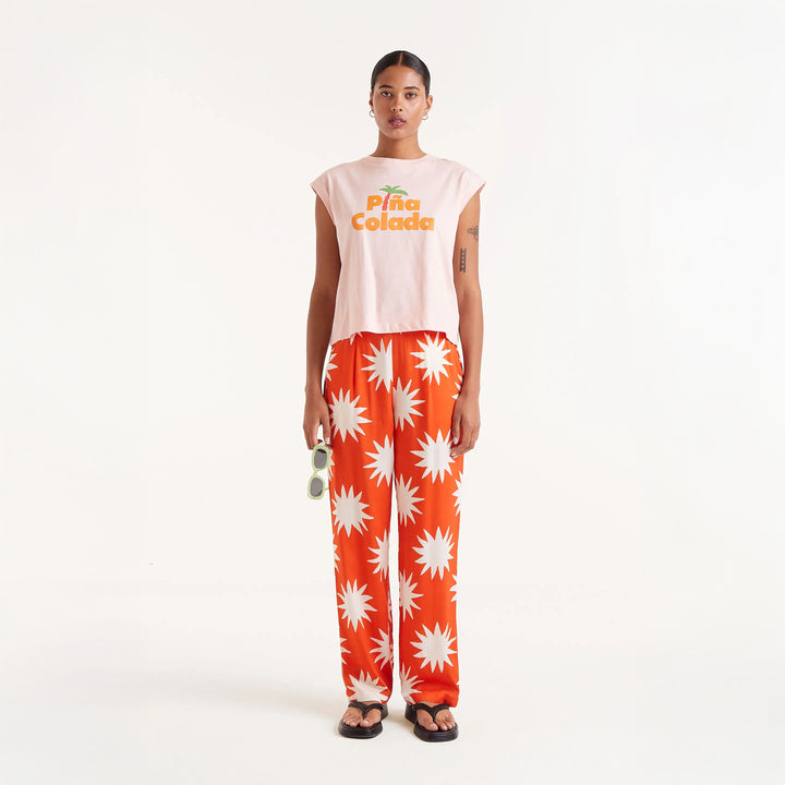 PANTALÓN - Compañía Fantástica, Largo estampado Big Sun