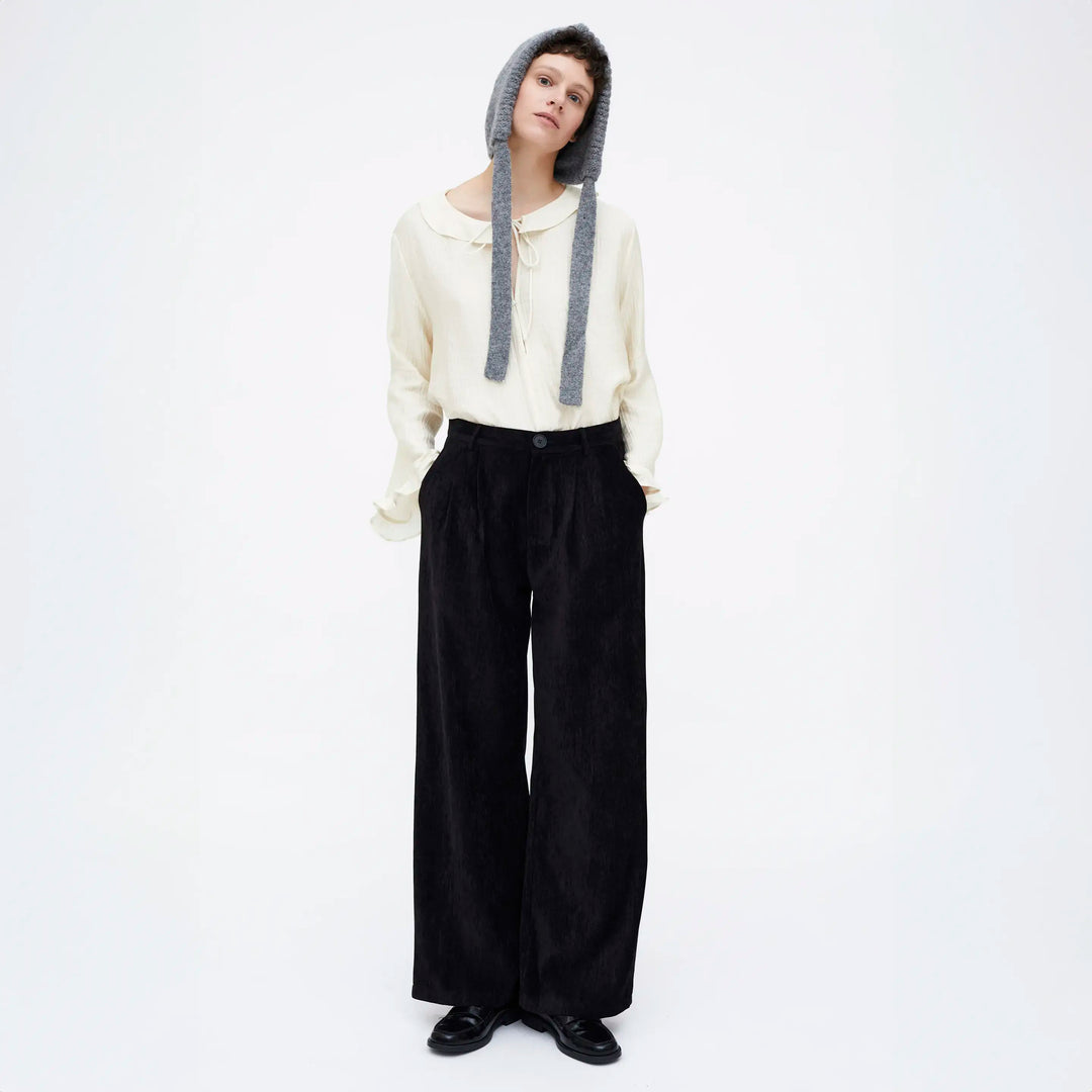 PANTALÓN - Wild Pony,  Negro con efecto aterciopelado