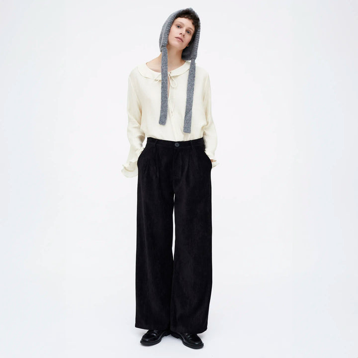 PANTALÓN - Wild Pony,  Negro con efecto aterciopelado