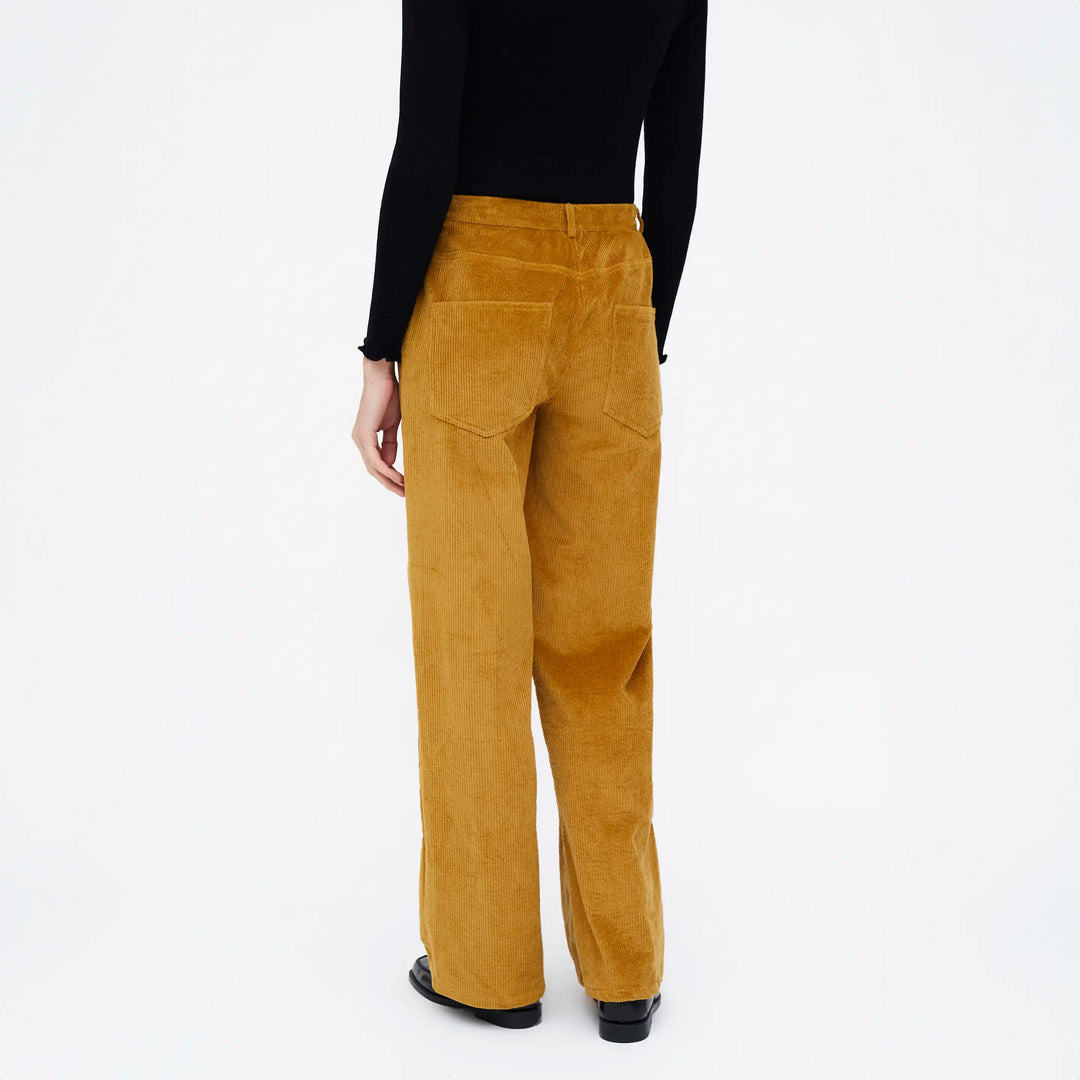 PANTALÓN - Wild Pony, Recto pana amarillo.
