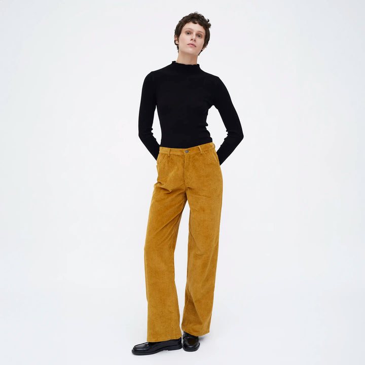 PANTALÓN - Wild Pony, Recto pana amarillo.