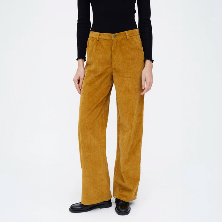 PANTALÓN - Wild Pony, Recto pana amarillo.