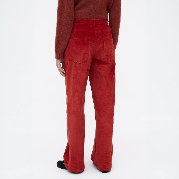 PANTALÓN - Wild Pony, Recto pana rojo.