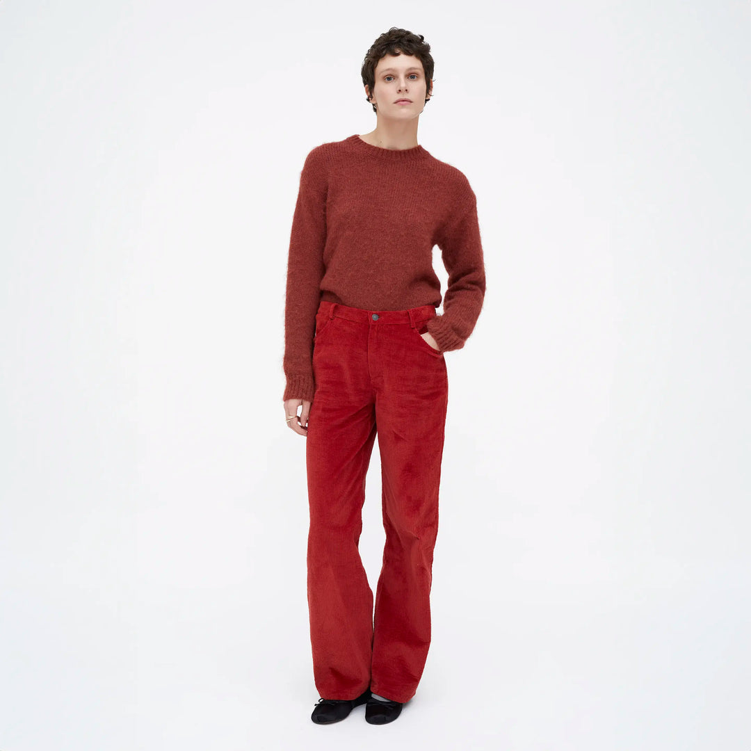 PANTALÓN - Wild Pony, Recto pana rojo.