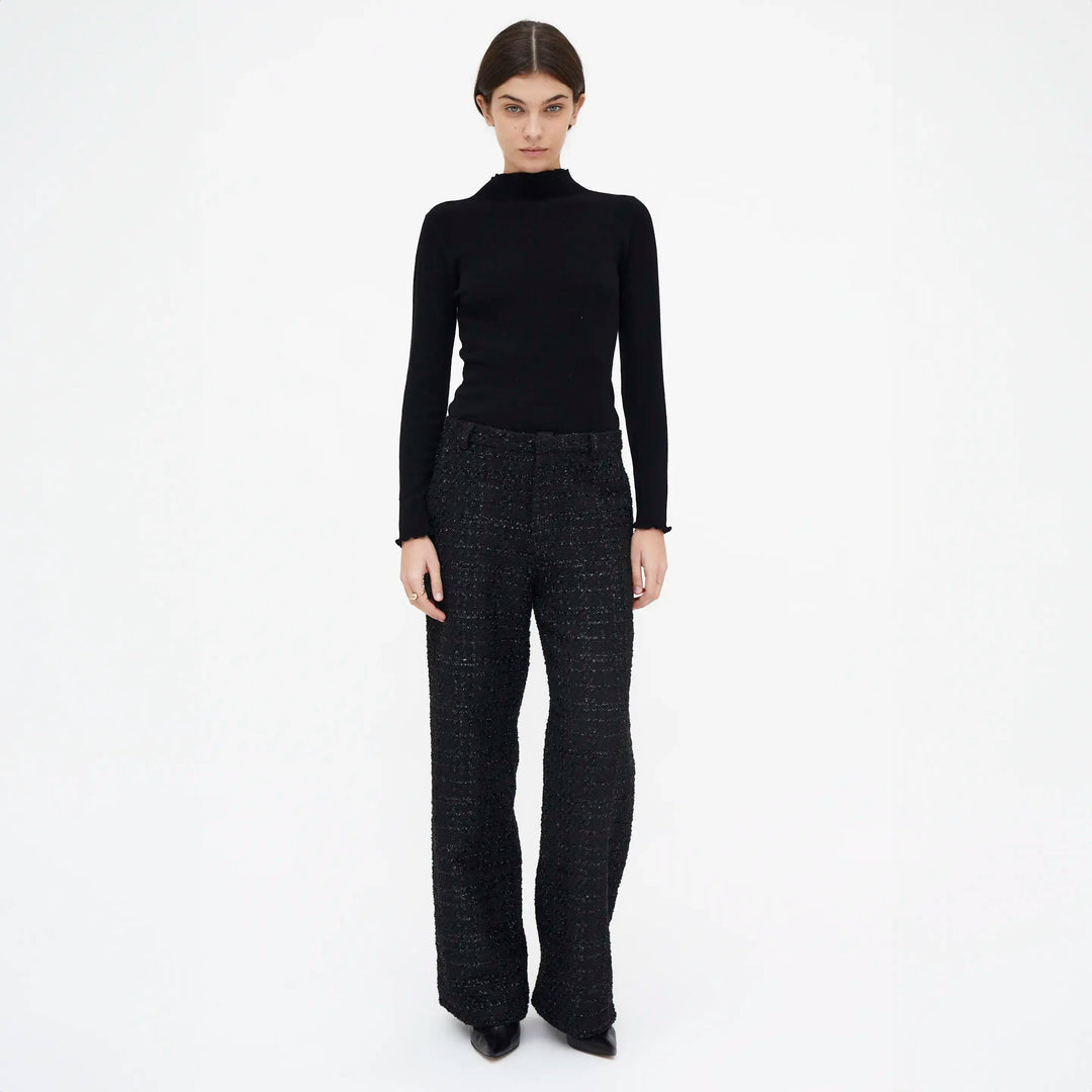PANTALÓN - Wild Pony,  Recto tweed negro