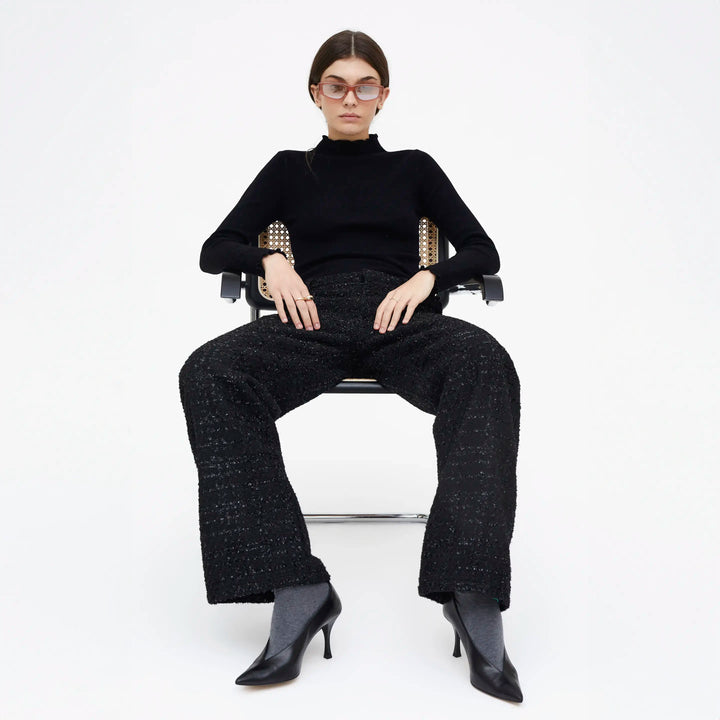 PANTALÓN - Wild Pony,  Recto tweed negro