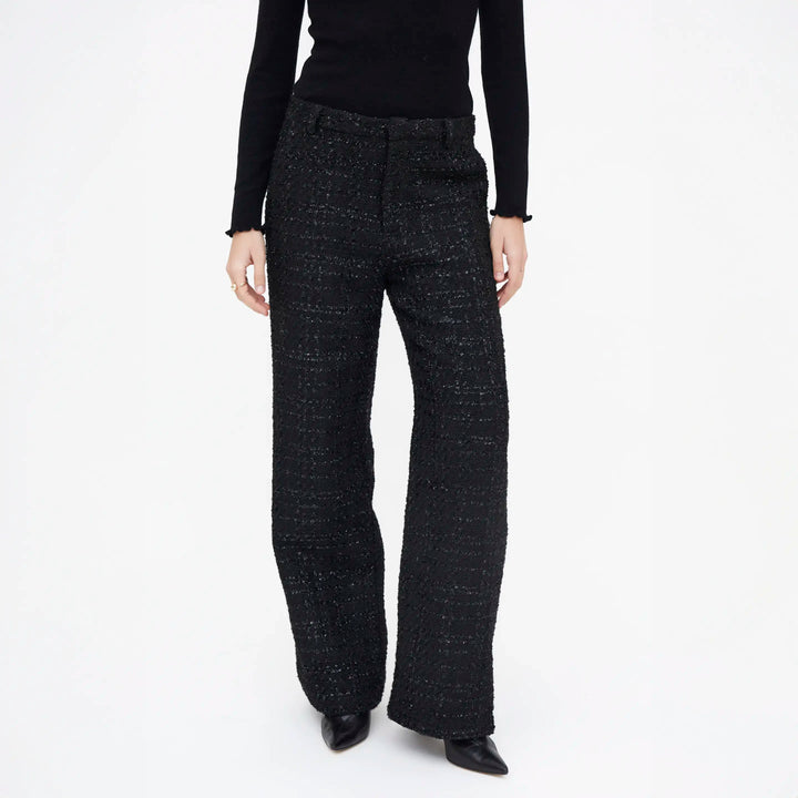 PANTALÓN - Wild Pony,  Recto tweed negro