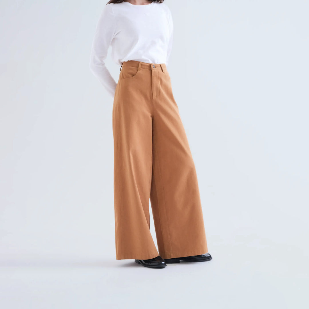 PANTALÓN - Compañía Fantástica, Vaquero 100% algodón camel