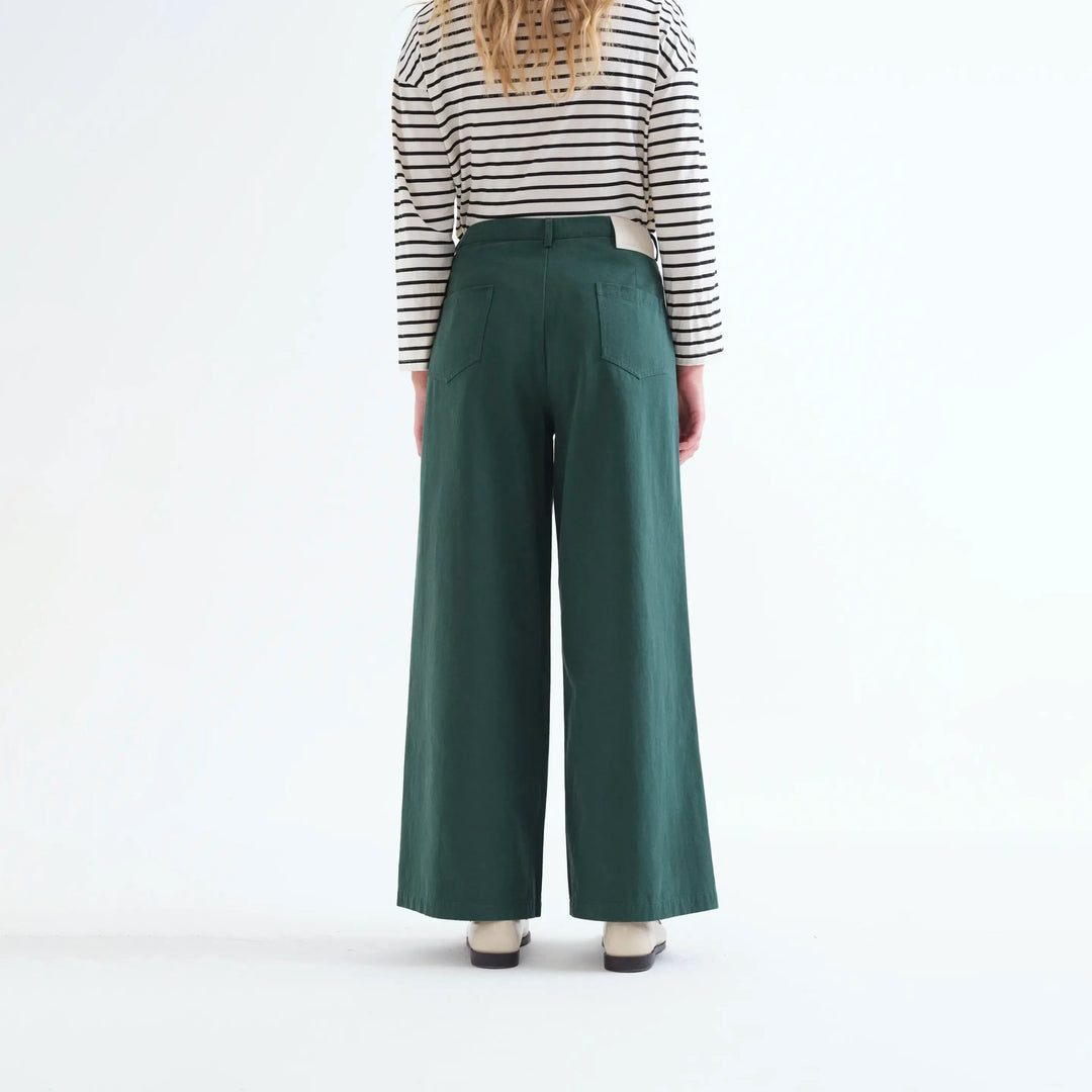 PANTALÓN - Compañía Fantástica, Vaquero 100% algodón verde petróleo