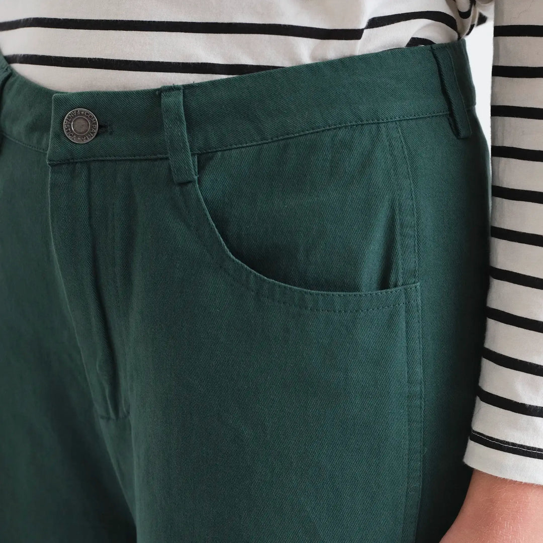 PANTALÓN - Compañía Fantástica, Vaquero 100% algodón verde petróleo