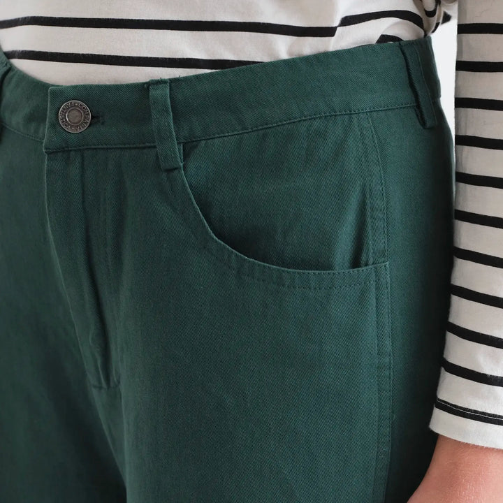 PANTALÓN - Compañía Fantástica, Vaquero 100% algodón verde petróleo