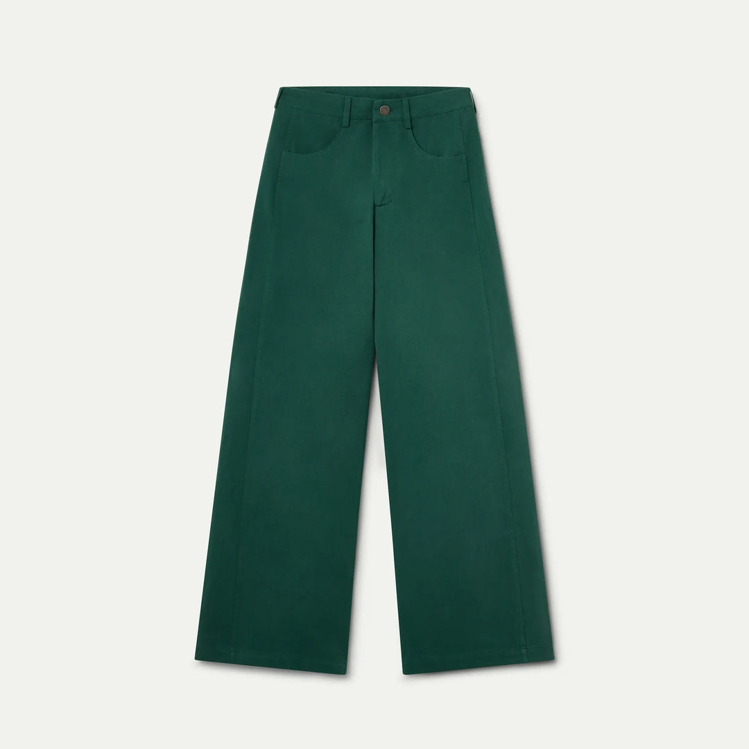 PANTALÓN - Compañía Fantástica, Vaquero 100% algodón verde petróleo