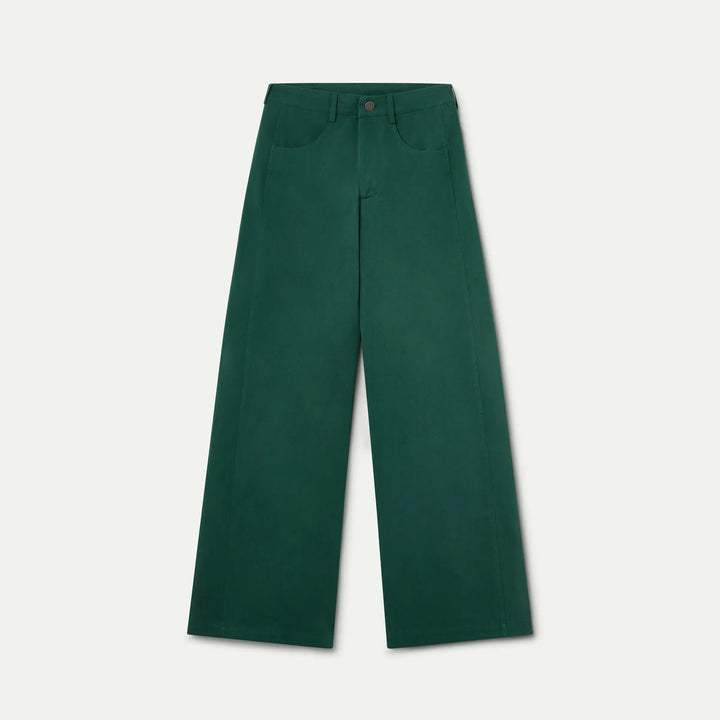 PANTALÓN - Compañía Fantástica, Vaquero 100% algodón verde petróleo
