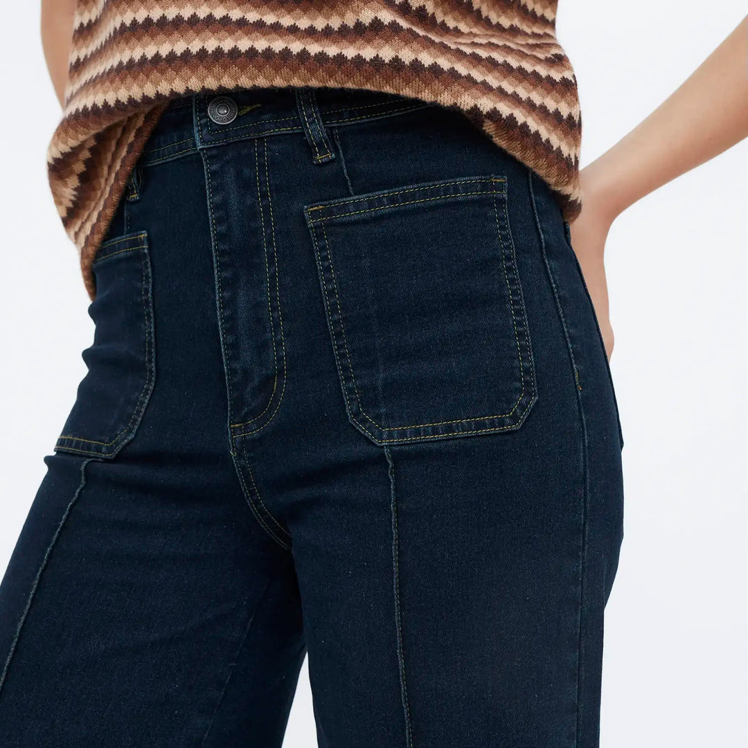 PANTALÓN - Wild Pony, Vaquero azul tiro alto.