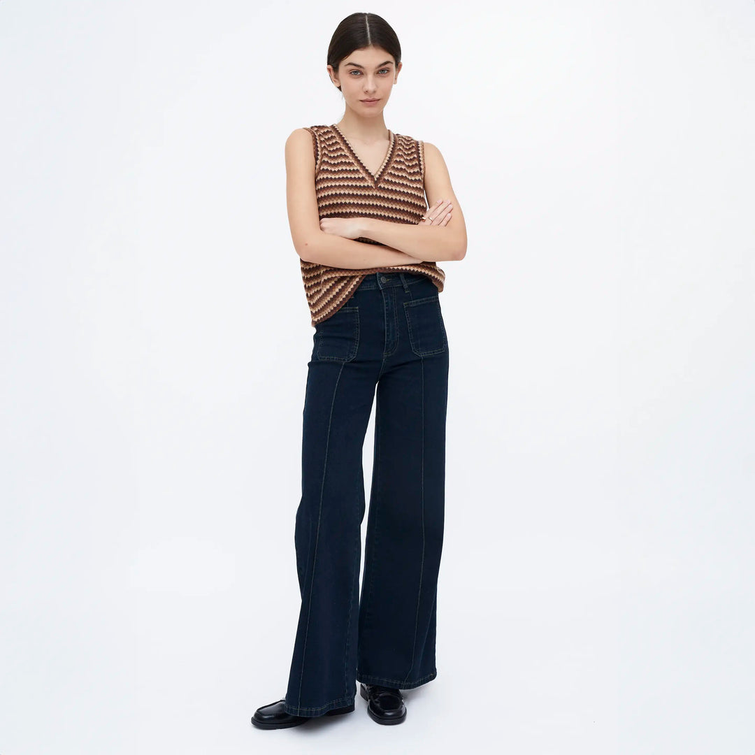 PANTALÓN - Wild Pony, Vaquero azul tiro alto.