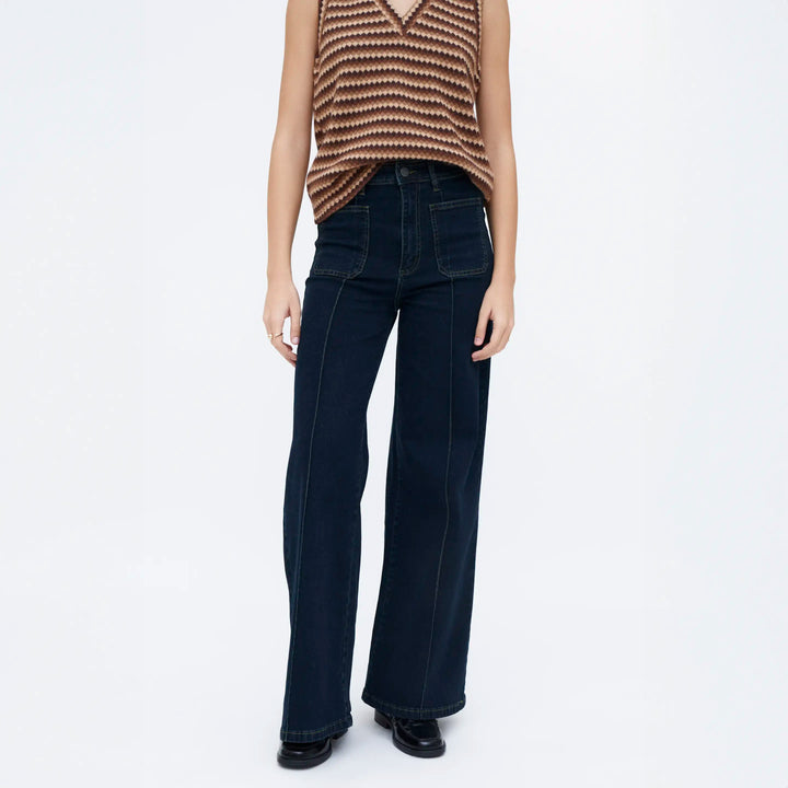 PANTALÓN - Wild Pony, Vaquero azul tiro alto.
