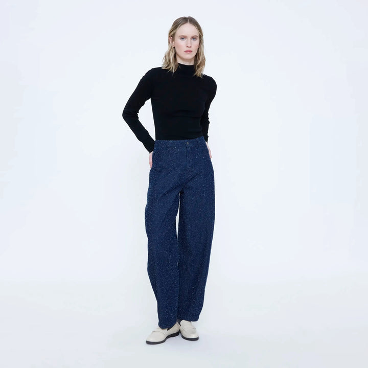 PANTALÓN - Wild Pony, Vaquero con textura azul marino