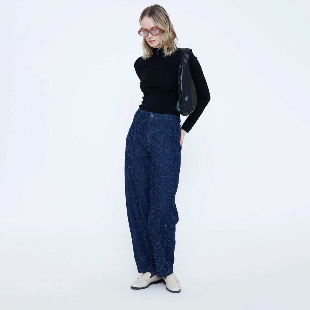 PANTALÓN - Wild Pony, Vaquero con textura azul marino