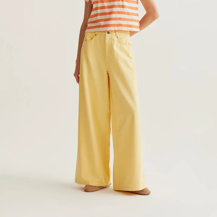 PANTALÓN - Compañía Fantástica, Wide Leg Amarillo