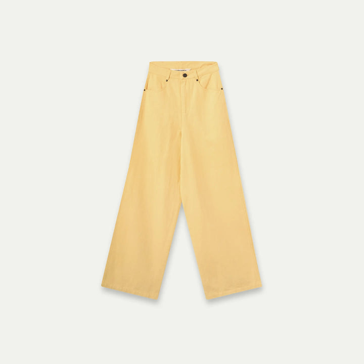 PANTALÓN - Compañía Fantástica, Wide Leg Amarillo