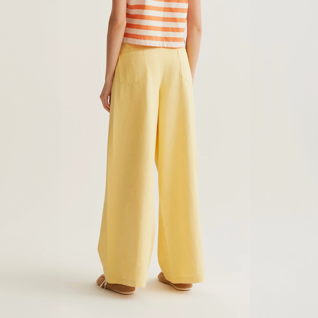 PANTALÓN - Compañía Fantástica, Wide Leg Amarillo