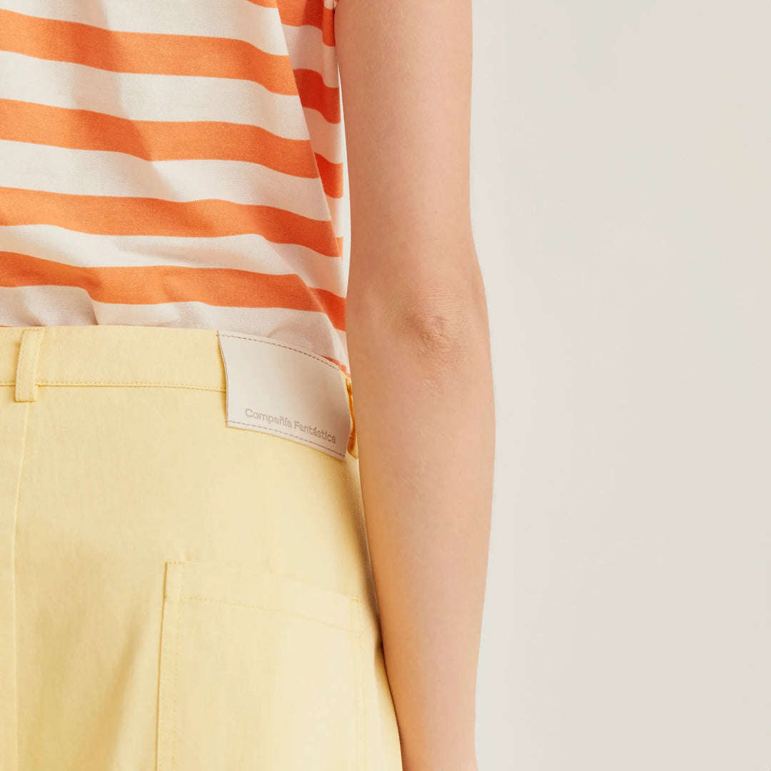 PANTALÓN - Compañía Fantástica, Wide Leg Amarillo